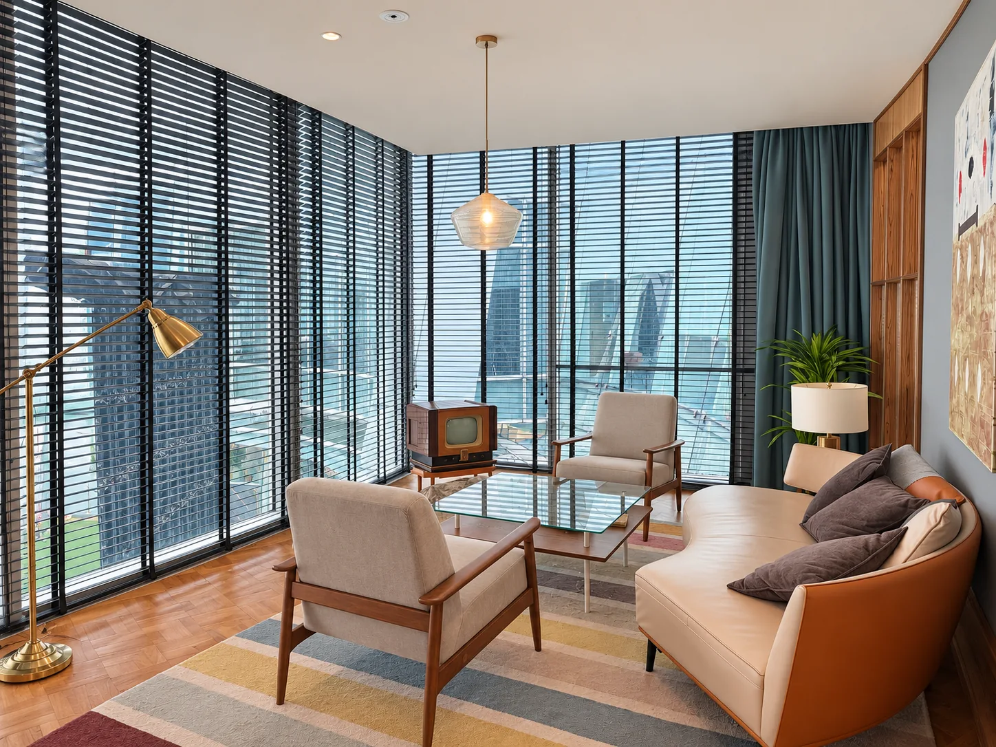 Corner lounge seating at Capitol Singapore