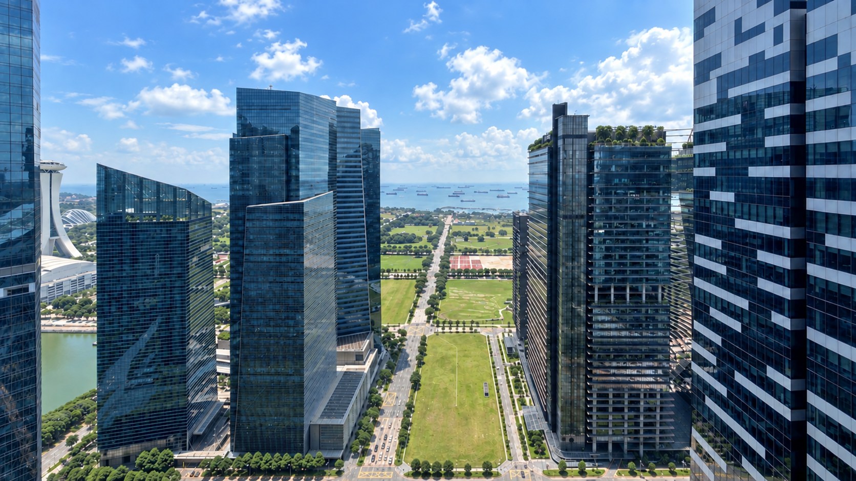 Marina Bay and sea view