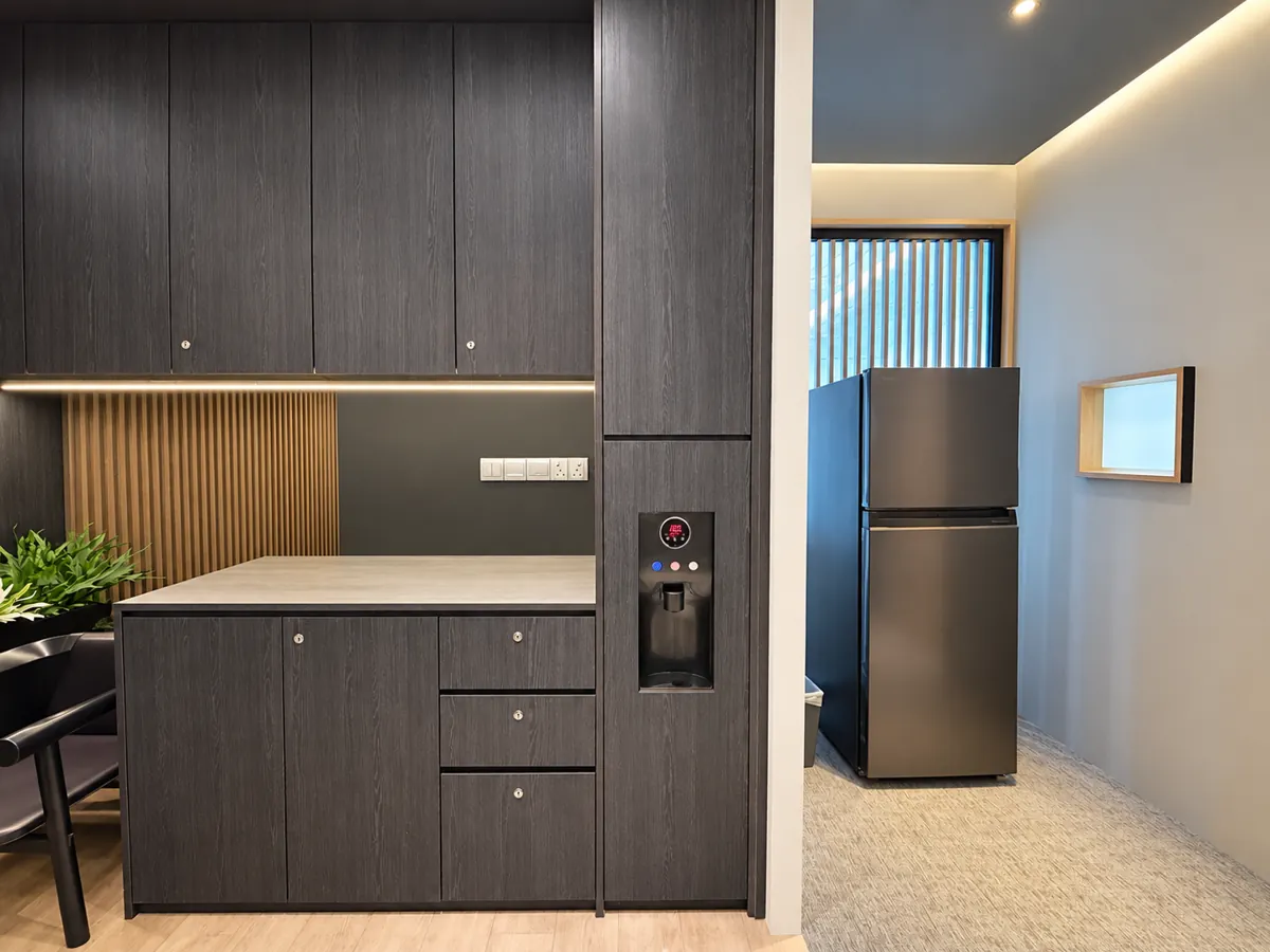 Pantry, refrigerator and water dispenser at Keppel Bay Tower Level 13