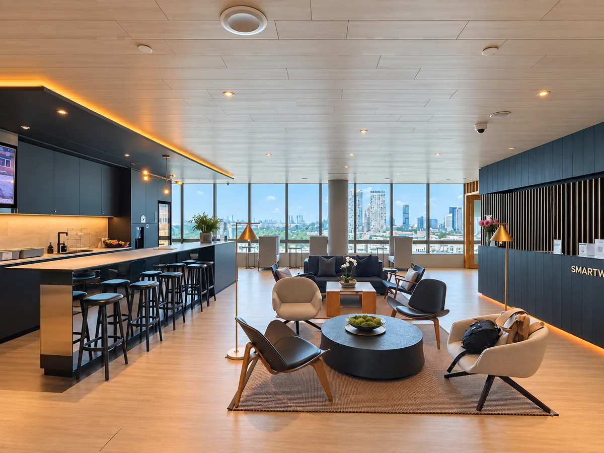 Reception and lounge at Keppel Bay Tower Level 13