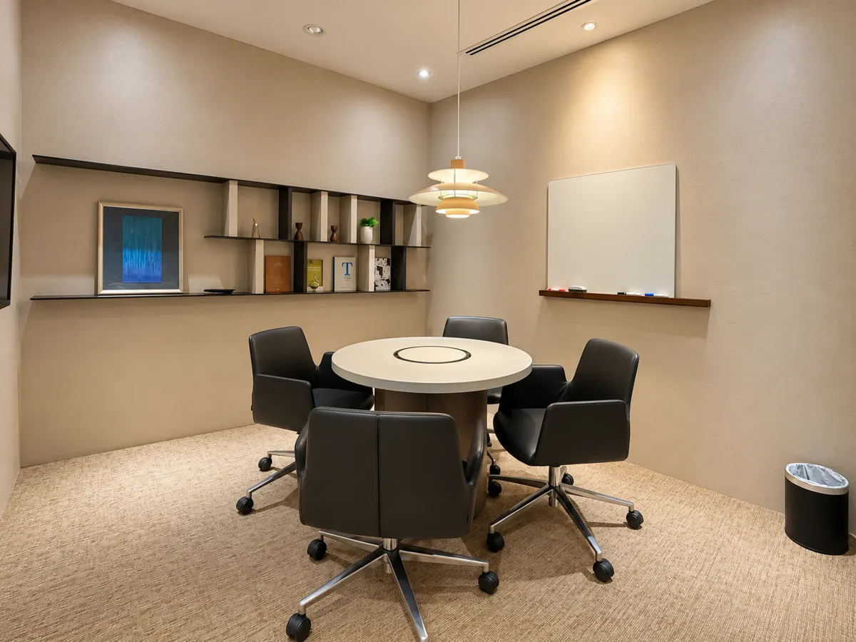 Round-table meeting room at Keppel Bay Tower Level 13