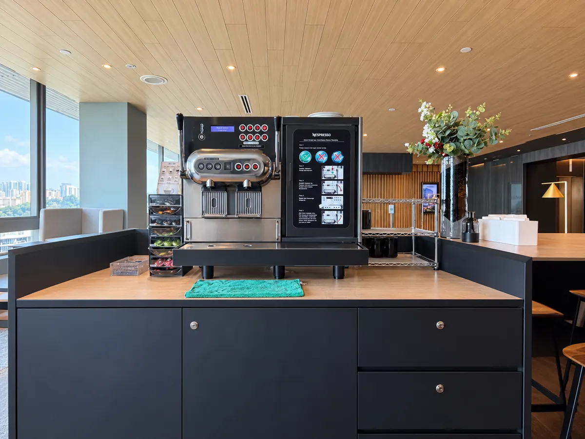 Coffee station at Keppel Bay Tower Level 13