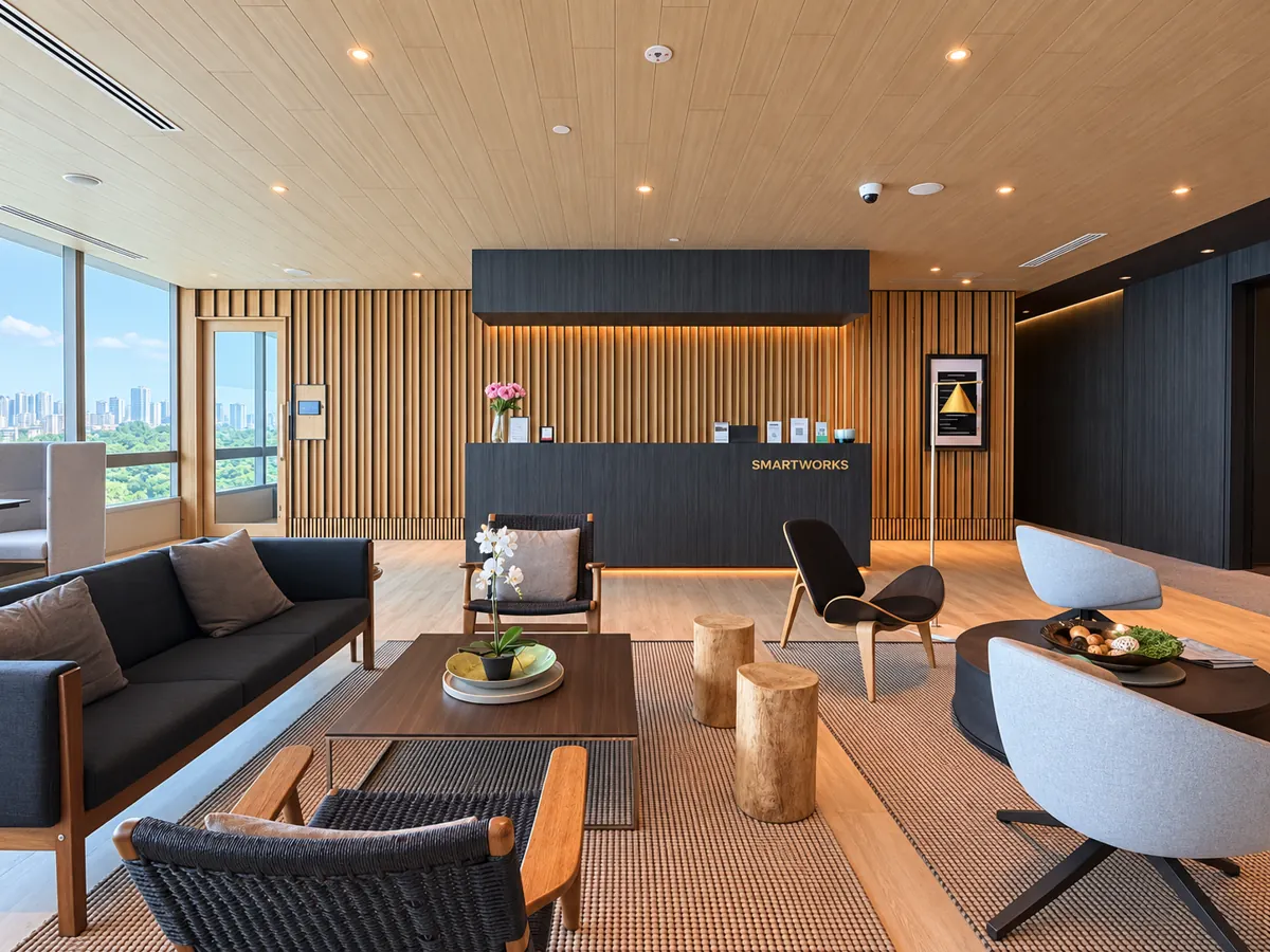 Reception seating area at Keppel Bay Tower Level 13
