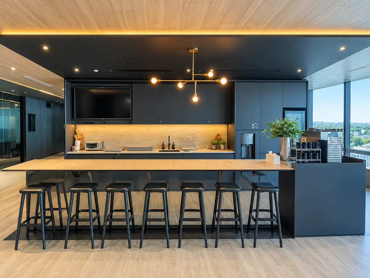 Pantry and bar seating at Keppel Bay Tower Level 13
