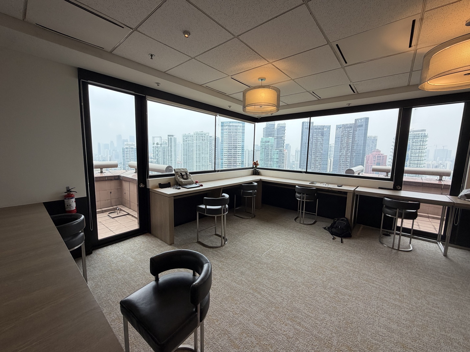 Window counter seating at Ngee Ann City Tower B