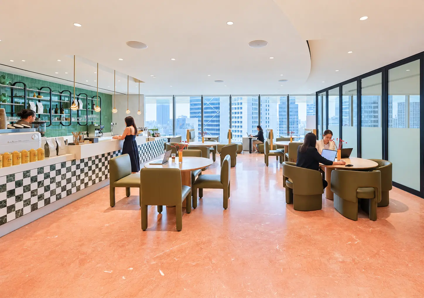 Co-working space, at Ocean Financial Centre