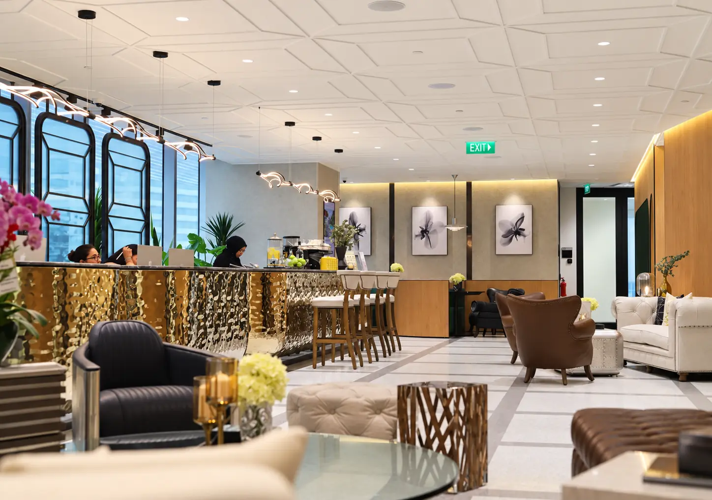 Co-working lounge, at Ocean Financial Centre
