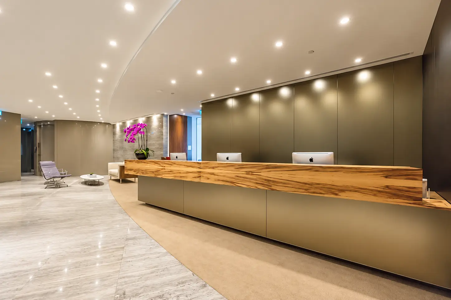 Reception lobby, at Ocean Financial Centre
