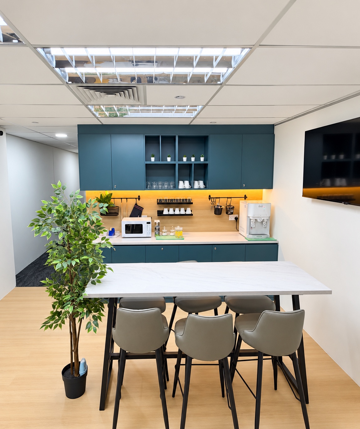 Shared pantry at Orchard Towers
