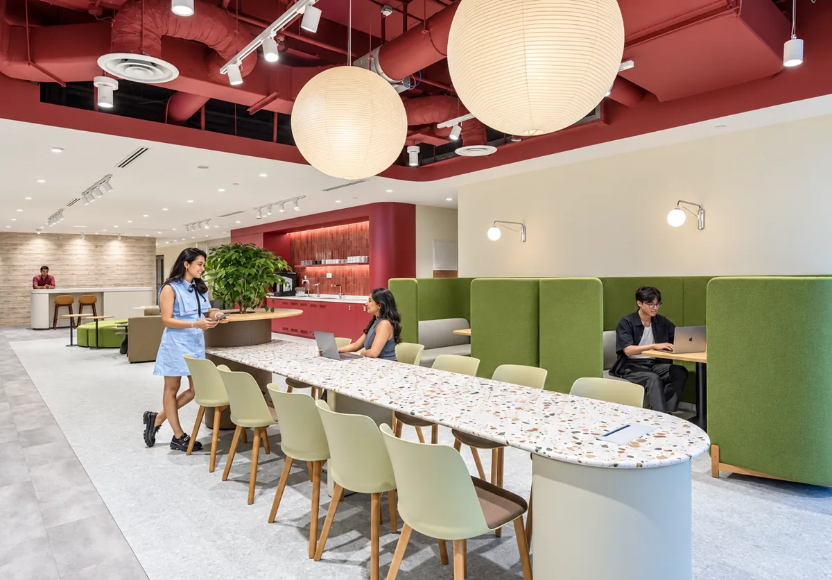 Lounge and shared seating at SGX Centre 2 Level 20