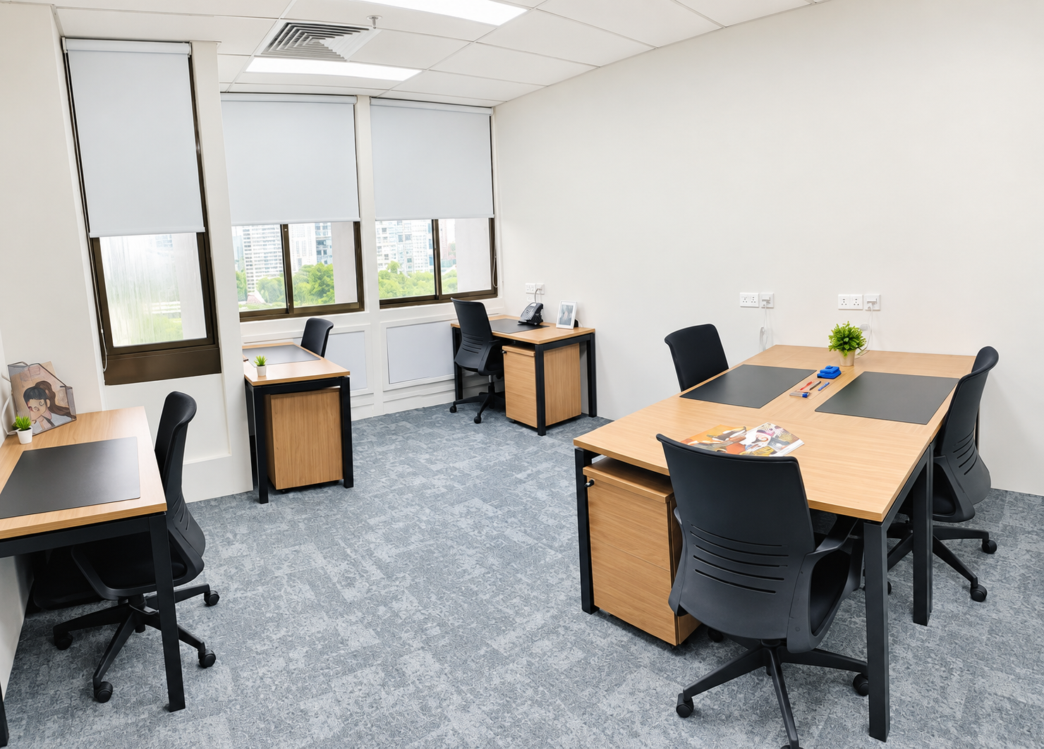 6 pax window office, 6 pax window private office at Shaw Centre