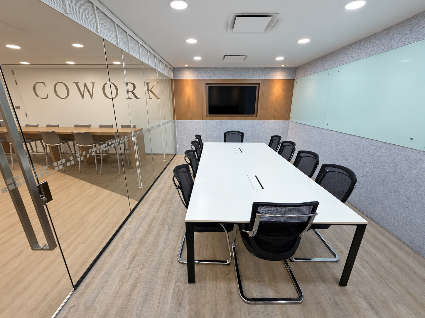 Large meeting room with long table at Shaw House